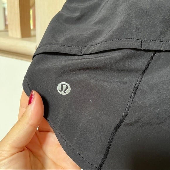 Lululemon Speed Up Short 2.5" Black / Efflorescent Barracks Green Black 2 - Picture 8 of 13